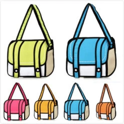 2D Cartoon Messenger Bag -Clothing Discount Store 2d cartoon messenger bag 2 dimensional 2d 2d bag purse 3d purse kawaii babe 409