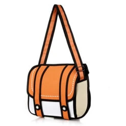 2D Cartoon Messenger Bag -Clothing Discount Store 2d cartoon messenger bag orange 2 dimensional 2d 2d bag purse 3d purse kawaii babe 853