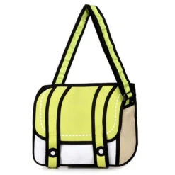 2D Cartoon Messenger Bag -Clothing Discount Store 2d cartoon messenger bag yellow 2 dimensional 2d 2d bag purse 3d purse kawaii babe 307
