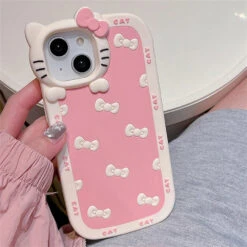 3D Pink Bow IPhone Case -Clothing Discount Store 3d pink bow iphone case mobile phone cases bows hello kitty kawaii 677