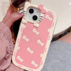 3D Pink Bow IPhone Case -Clothing Discount Store 3d pink bow iphone case mobile phone cases bows hello kitty kawaii 831