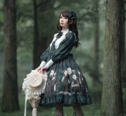 Creepy Bunny Forest Green Dress -Clothing Discount Store H2a0312f91f23477b89bd8bb003ff4ecdY