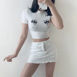 Knit Sad Eyes Crop Top 24 Knit Sad Eyes Crop Top -Clothing Discount Store H61cade48e2a248edb8daa1f91cfced757