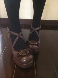 Traditional Bow Embellished Heels -Clothing Discount Store HTB1r5GeXWL7gK0jSZFBq6xZZpXab