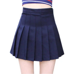 Solid Color Pleated Skirt 31 Solid Color Pleated Skirt -Clothing Discount Store Korean Students Class Uniforms clothing for Girl Summer navy pleated skirt Japanese School Solid Pleated Short.jpg q50