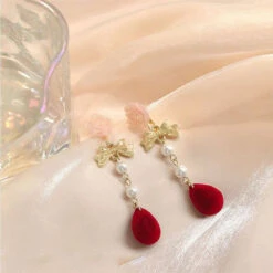 Pearls & Ribbons Earrings -Clothing Discount Store S14a102026dd44b71a8cb49559d3efc22d