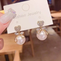 Pearls & Ribbons Earrings -Clothing Discount Store S36d36bc4820f42cdbeb903f428103d4fh