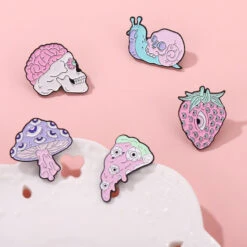 Pastel Goth Creepy Cute Enamel Pin Set -Clothing Discount Store S36f28ea2c8bd497f9160fd69269f04dbV