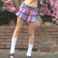 Candy Micro Plaid Skirt -Clothing Discount Store S3d0e4c93cc4f42db9d17a43fd49c5864H