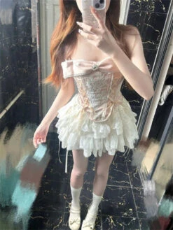 Victorian Ruffles & Lace Top & Skirt Set -Clothing Discount Store S41fb21368ad842dcae03f5e1208a1254k