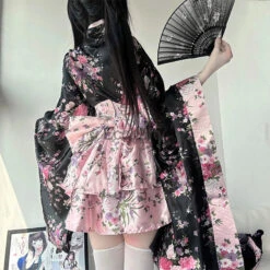 Traditional Japanese Pink & Black Kimono Dress 22 Traditional Japanese Pink & Black Kimono Dress -Clothing Discount Store S7b1778970f904fd7989aac0f5d6888e6y