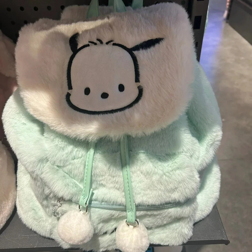 Fuzzy Kawaii Pompom Backpacks 9 Fuzzy Kawaii Pompom Backpacks - Image 7