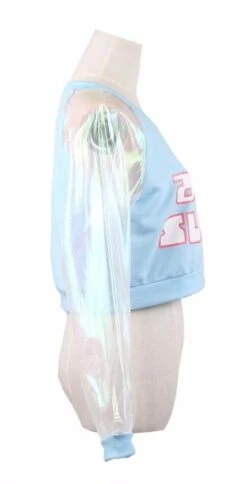 Acid Sugar Crop Top -Clothing Discount Store acid sugar crop top acidic baby blue belly sweater kawaii babe 321