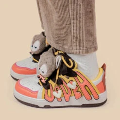 Angel Fox Sneakers -Clothing Discount Store angel fox sneakers angel deer footwear fox high top shoes kawaii babe 499