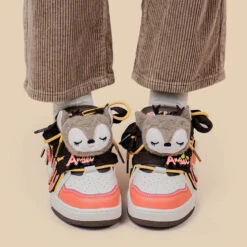 Angel Fox Sneakers -Clothing Discount Store angel fox sneakers angel deer footwear fox high top shoes kawaii babe 673