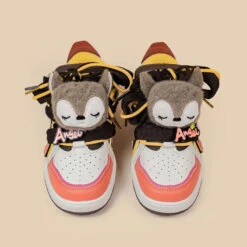 Angel Fox Sneakers -Clothing Discount Store angel fox sneakers angel deer footwear fox high top shoes kawaii babe 854
