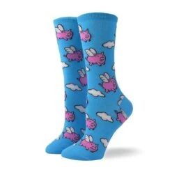 Angelic Kitten Socks -Clothing Discount Store angelic kitten socks flying pig cat purple sockies stockings ddlg playground 204