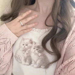 Angelic Kitten Tank -Clothing Discount Store angelic kitten tank cats kittens shirts tank tank tops top kawaii babe 848