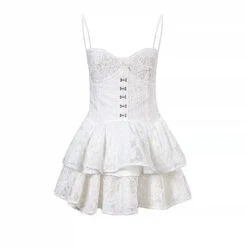 Angelic Lace Princess Dress -Clothing Discount Store angelic lace princess cinched waist corset dress 458