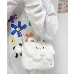 Baby Bear Fur Handbag -Clothing Discount Store baby bear fur handbag fuzzy bag handbags kawaii babe 110