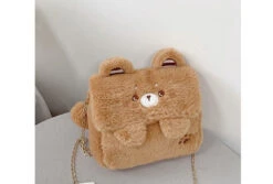 Baby Bear Fur Handbag -Clothing Discount Store baby bear fur handbag fuzzy bag handbags kawaii babe 463