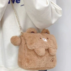 Baby Bear Fur Handbag -Clothing Discount Store baby bear fur handbag fuzzy bag handbags kawaii babe 966