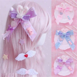Baby Bun Hair Bows -Clothing Discount Store baby bun hair bows baby baby bun buns bunny bunny clips hair accessory kawaii babe 411