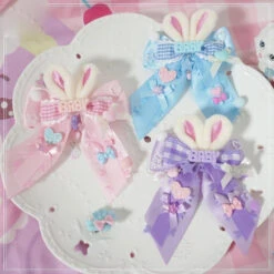 Baby Bun Hair Bows -Clothing Discount Store baby bun hair bows baby baby bun buns bunny bunny clips hair accessory kawaii babe 675