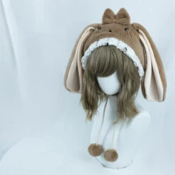 Baby Bun Bonnet -Clothing Discount Store baby bun lolita bonnet brown bunny ear ears girls hat kawaii babe 354