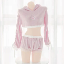 Baby Bun Sweatsuit -Clothing Discount Store baby bun sweatsuit bloomer bloomers bunny ear ears tail sweater kawaii babe 547
