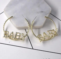 Baby Hoop Earrings -Clothing Discount Store baby hoop earrings baby girl ear rings gold jewelry jewellery jewellry earrings kawaii babe 416