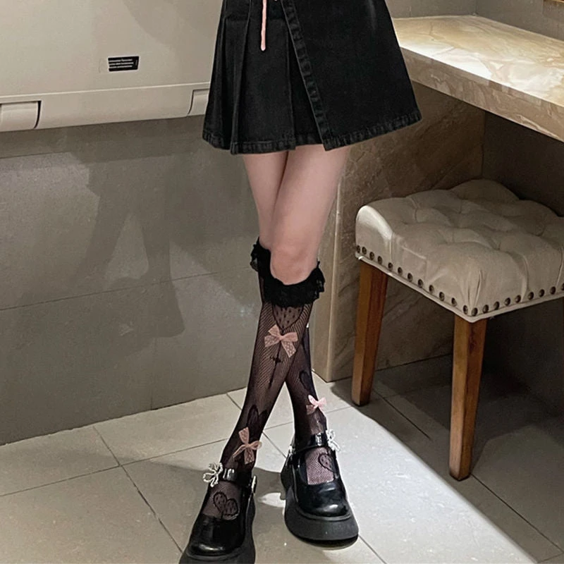 Babydoll Bow Lace Socks 5 Babydoll Bow Lace Socks - Image 3