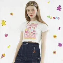 Bad Angel Tee -Clothing Discount Store bad angel tee angels crop tops cropped shirt ddlg playground 341