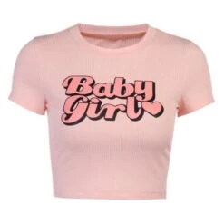 Basic Baby Girl Tee -Clothing Discount Store basic baby girl tee abdl babygirl crop tops ddlg playground 651