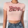Basic Baby Girl Tee -Clothing Discount Store basic baby girl tee abdl babygirl crop tops ddlg playground 999