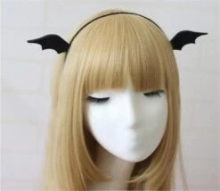 Bat Wing Headband & Clips -Clothing Discount Store bat wing headband clips angel wings angels card captor hair accessory ddlg playground 490