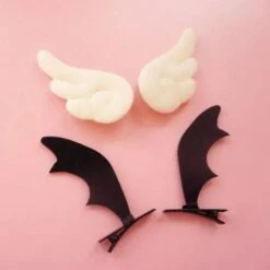 Bat Wing Headband & Clips -Clothing Discount Store bat wing headband clips angel wings angels card captor hair accessory ddlg playground 510