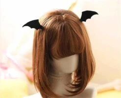 Bat Wing Headband & Clips -Clothing Discount Store bat wing headband clips angel wings angels card captor hair accessory ddlg playground 730