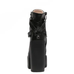 Belted Combat Boots 14 Belted Combat Boots -Clothing Discount Store belted combat boots anke booties ankle boots biker black boots shoes kawaii babe 740