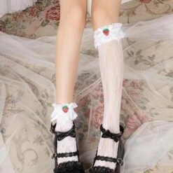 Berry Babydoll Stockings -Clothing Discount Store berry babydoll stockings cute socks egl knee high highs ddlg playground 985