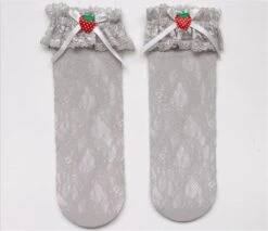 Berry Babydoll Stockings -Clothing Discount Store berry babydoll stockings grey cute socks egl knee high highs ddlg playground 933