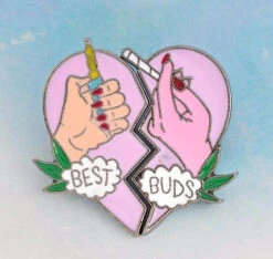 Best Buds Enamel Pin -Clothing Discount Store best buds enamel pin 420 accessories friends besties kawaii babe 984
