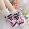 Black & Pink Baby Doll Sneakers -Clothing Discount Store black pink lolita sneakers 4 athletic shoes doctor lace platform runners ddlg playground 883