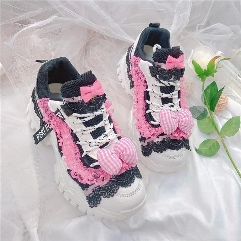 Black & Pink Baby Doll Sneakers 5 Black & Pink Baby Doll Sneakers - Image 3