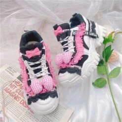 Black & Pink Baby Doll Sneakers 29 Black & Pink Baby Doll Sneakers -Clothing Discount Store black pink lolita sneakers athletic shoes doctor lace platform runners ddlg playground 277 aa5162fb 4a54 4981 adbc 9b949f9c40b5