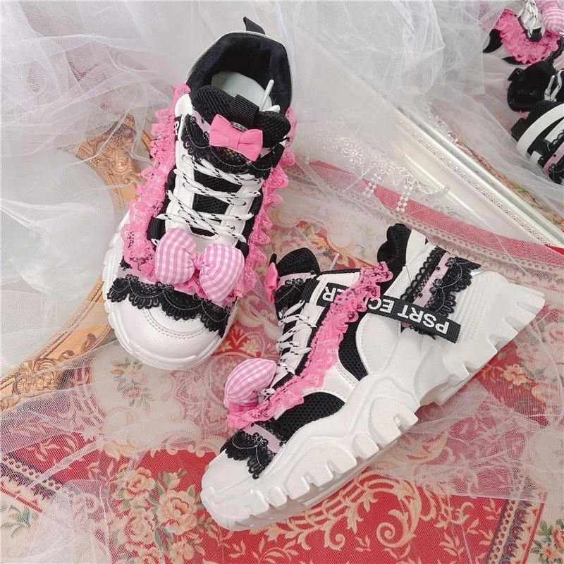 Black & Pink Baby Doll Sneakers 8 Black & Pink Baby Doll Sneakers - Image 6