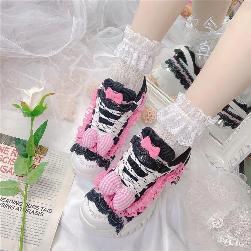 Black & Pink Baby Doll Sneakers 7 Black & Pink Baby Doll Sneakers - Image 5