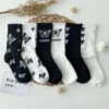 Black & White Butterfly Socks -Clothing Discount Store black white butterfly socks white butterfly socks black butterfly 870