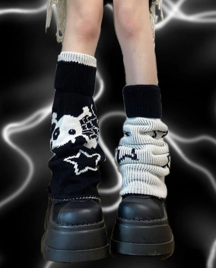 Skull & Star Goth Leg Warmers 3 Skull & Star Goth Leg Warmers