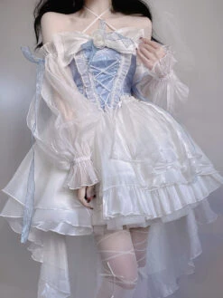 Blue Fairy Princess Dress -Clothing Discount Store blue fairy princess dress dresses corset dress elegant fairycore 185